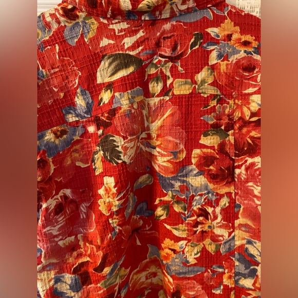 Coldwater Creek Red Floral Women's Blazer - Picture 7 of 7